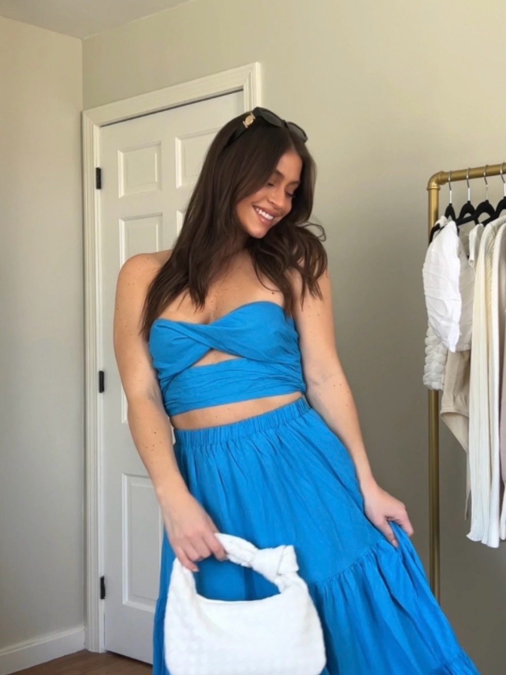 NWT Princess Polly blue strapless top